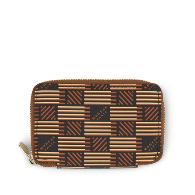 Moreau Mini Zip Wallet In Brown