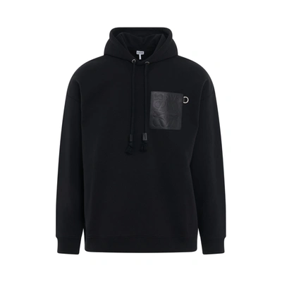 LOEWE MEN'S ANAGRAM PATCH POCKET HOODIE
