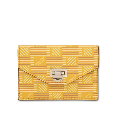 Moreau Flap Wallet With Gusset In Gold