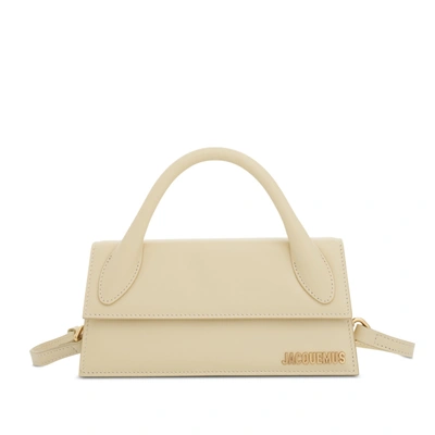 Jacquemus Le Chiquito Long Leather Bag In Cream
