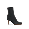 Jacquemus Black Asymmetrical Ankle Boots