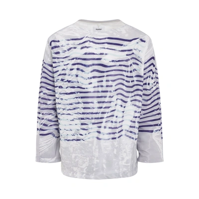 Doublet Gray & Purple Mirage Basque Long Sleeve T-shirt In White/blue
