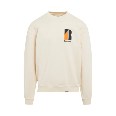 Represent Decade Of Speed Cotton Sweatshirt In Cream