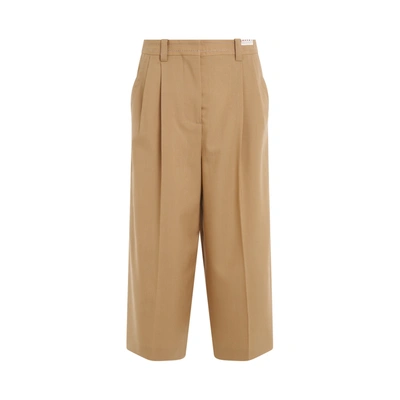 Marni Wide-leg Trousers In Nude