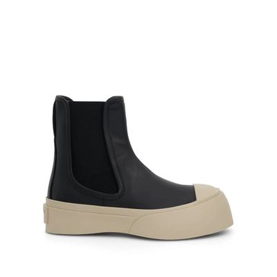 Marni Pablo Chelsea Leather Boot In 00n99