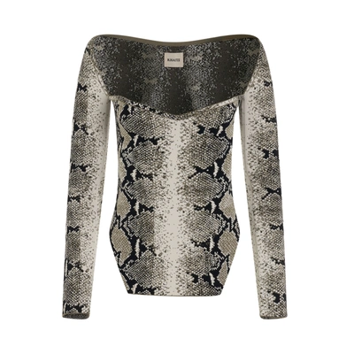 KHAITE WOMEN'S MADDY BUSTIER LONG SLEEVE TOP
