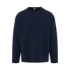 Loewe Mens Navy Blue Anagram Embossed-monogram Crew-neck Relaxed-fit Stretch-wool Blend Sweatshirt