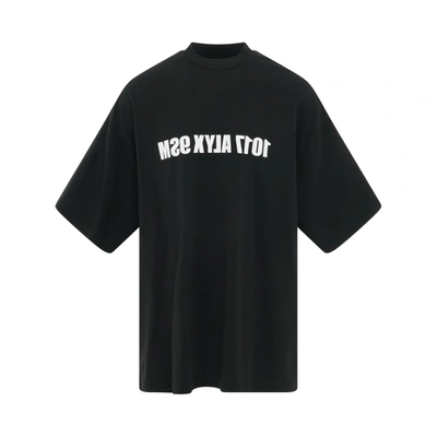 Alyx 大廓型印花棉质平纹针织t恤 In Black
