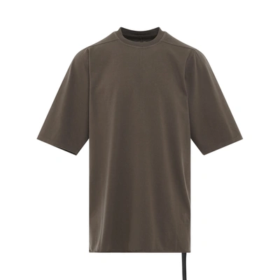 Rick Owens Drkshdw Level Panelled Cotton-jersey T-shirt In Brown