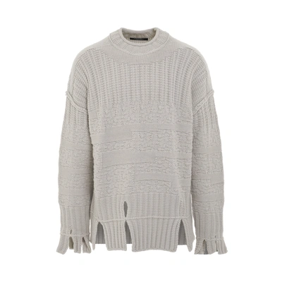 A-cold-wall* Textured Mock Neck Knit In Bone