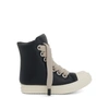 Rick Owens High-top Sneakers With Textured Laces In Black