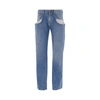 MAISON MARGIELA STRAIGHT JEANS WITH CONTRASTED POCKETS