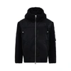 Sacai Black Faux-shearling X Faux-fur Hoodie