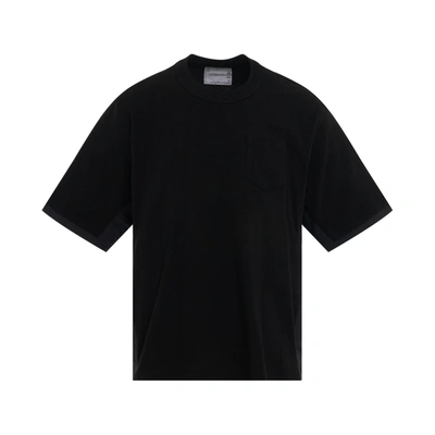 Sacai Cotton Jersey T-shirt In Black