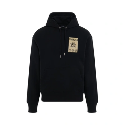 Egonlab Sun Nine Cotton Hoodie In Black