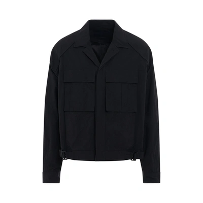 Juunj Nylon Shirt Jacket In 5 Black