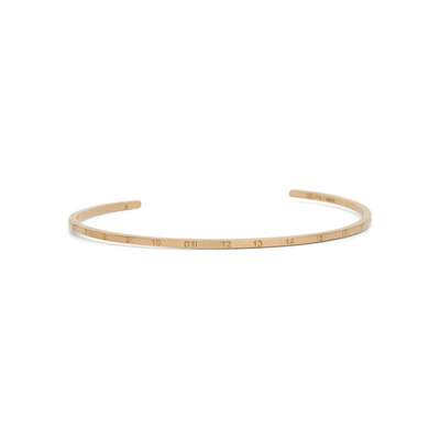 Maison Margiela Gold Numerical Cuff Bracelet In 950 Yellow Gold Plat