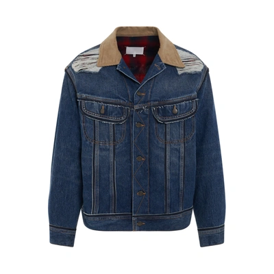 MAISON MARGIELA DECONSTRUCTION CUT-OUT DENIM JACKET