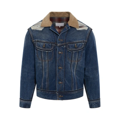 MAISON MARGIELA OVERSIZE DECONSTRUCTION CUT-OUT DENIM JACKET