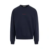 Marni Navy Blue Embroidered Logo Sweatshirt