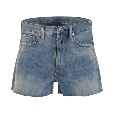 Maison Margiela Denim Shorts In Blue