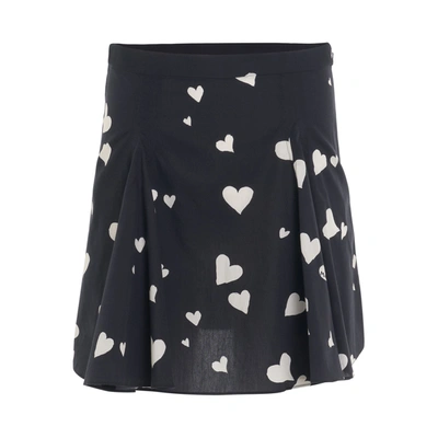 Marni Heart-printed Mini Skirt In Black