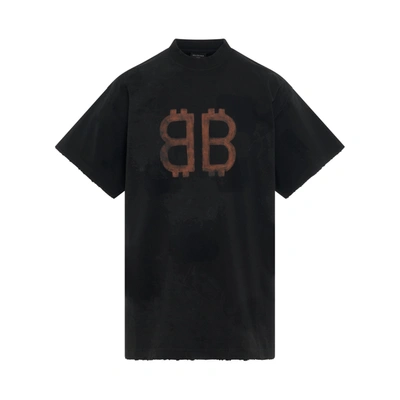 Balenciaga Skater Cotton Jersey T-shirt In Black