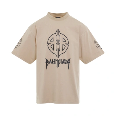 Balenciaga Metal Bb Logo Medium Fit T-shirt