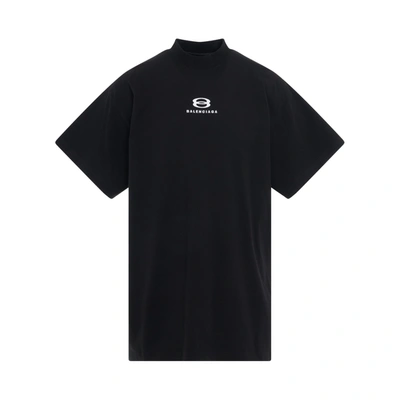BALENCIAGA ヴィンテージ風 ユニティ コットン Tシャツ ロゴ Balenciaga Unity Vintage Cotton Jersey T-shirt In Black