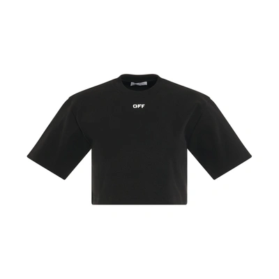 OFF-WHITE OFF STAMP RIB CROP T-SHIRT