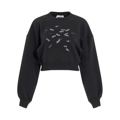 Off-white Multi Logo Crop Sweatshirt