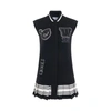 Off-white Meteor Bling Varsity Striped Embroidered Wool-blend Mini Dress