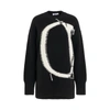 Off-white Ow Maxi Logo Intarsia Crewneck Wool Sweater