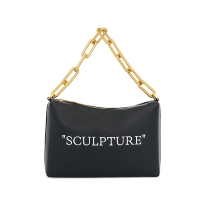 Off-white Block Pouch Quote Bag In Black