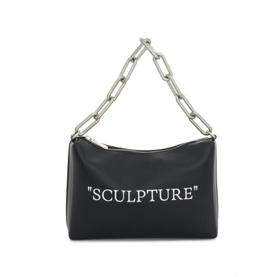Off-white Block Pouch Quote Bag In Black
