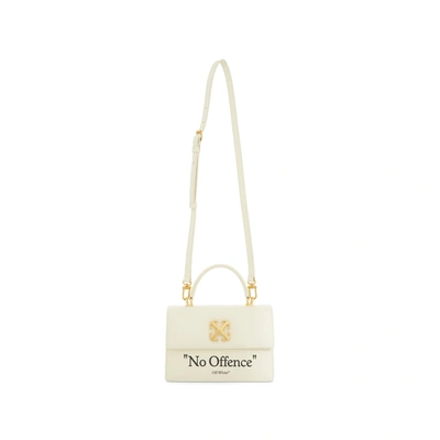 Off-white Jitney 1.4 Top Handle Quote Bag In Neutral