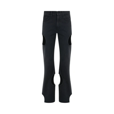 Off-white Meteor Cutout Denim Pants In Black