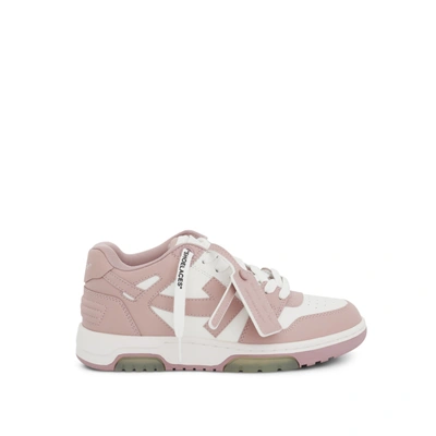 OFF-WHITE OUT OF OFFICE CALF LEATHER SNEAKER IN WHITE/PINK COLOUR
