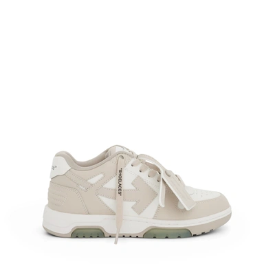 Off-white Out Of Office Calf Leather Sneakers In Beige