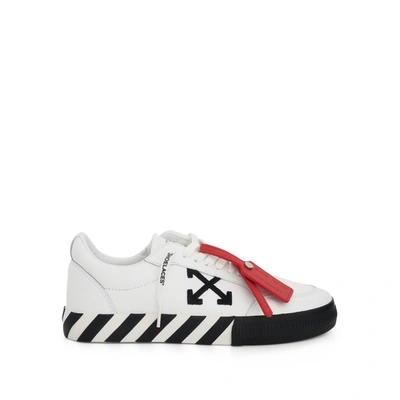 Off-white Vulcanized Leather Sneakers In White