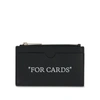 OFF-WHITE QUOTE BOOKISH ZIPPED CARD CASE