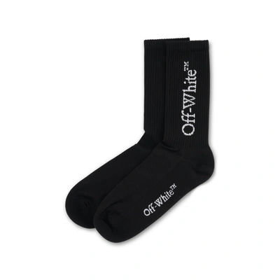 Off-white Big Logo Mid Socks In Black