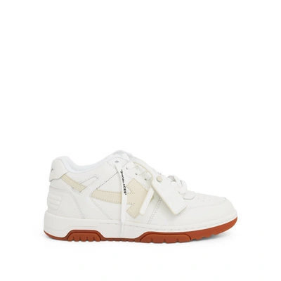Off-white Out Of Office Calf Leather Sneaker In White/beige