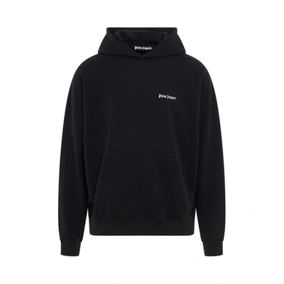 PALM ANGELS COTTON EMBROIDERED LOGO HOODIE