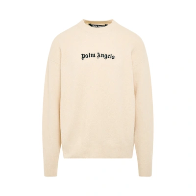 PALM ANGELS LOGO EMBROIDERED SWEATER