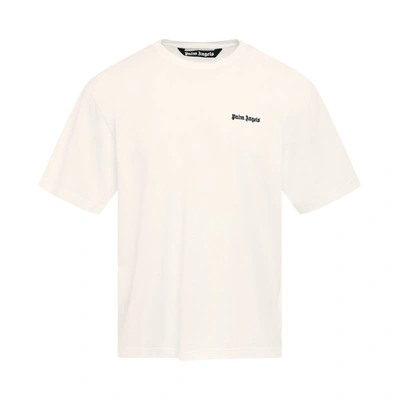 Palm Angels Embroidered Logo Slim T-shirt In Neutral