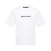 Palm Angels White Short-sleeved T-shirt With Monogram Pa Embroidery