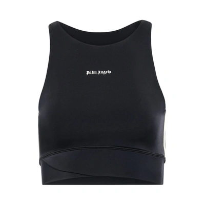 Palm Angels New Classic Crop Top In Black
