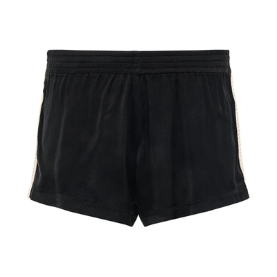 Palm Angels Side-stripe Track Shorts In Black Off White