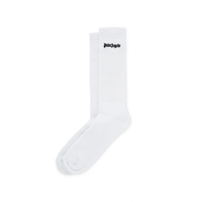Palm Angels Embroidered Logo Socks In White